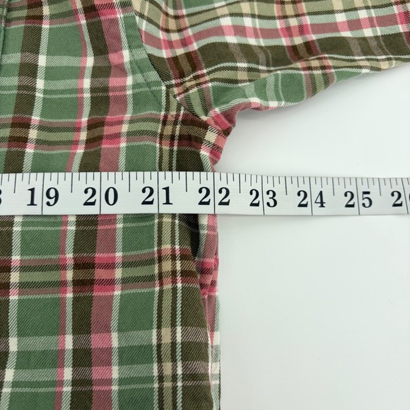 Lauren Ralph Lauren Women Green Pink Plaid Button Down Shirt Size L - Picture 5 of 6